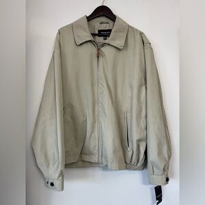 NWT London Fog Collection Windbreaker Golf Jacket Microfiber New Size XXL Beige